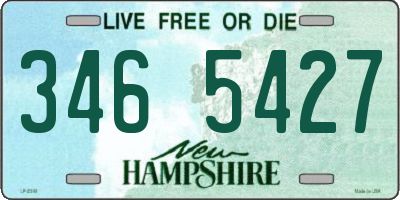 NH license plate 3465427