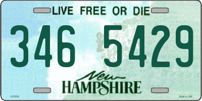 NH license plate 3465429