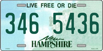 NH license plate 3465436