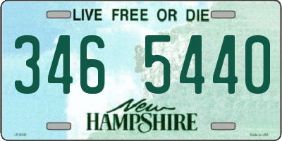 NH license plate 3465440
