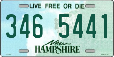 NH license plate 3465441