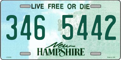 NH license plate 3465442