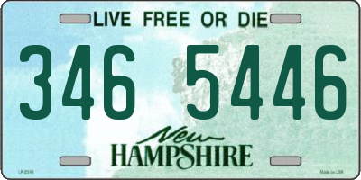 NH license plate 3465446