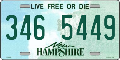 NH license plate 3465449