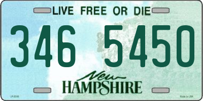 NH license plate 3465450