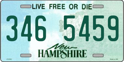 NH license plate 3465459