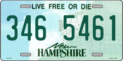 NH license plate 3465461