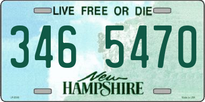 NH license plate 3465470