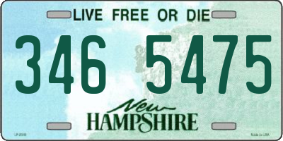 NH license plate 3465475