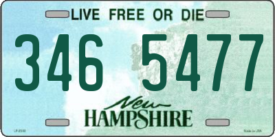 NH license plate 3465477