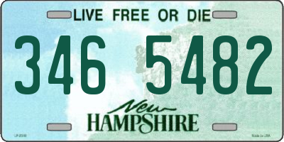 NH license plate 3465482