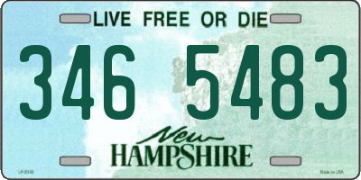 NH license plate 3465483