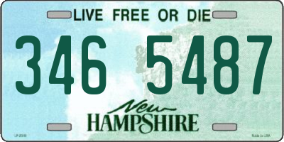 NH license plate 3465487