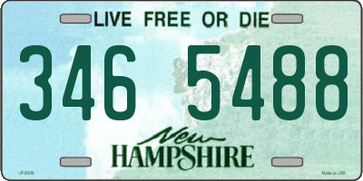 NH license plate 3465488
