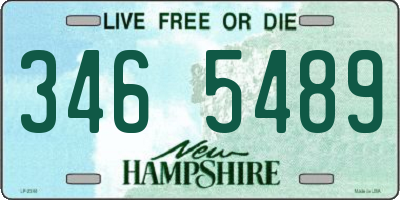 NH license plate 3465489