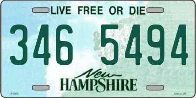 NH license plate 3465494