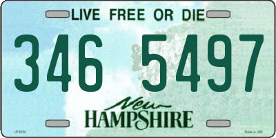NH license plate 3465497