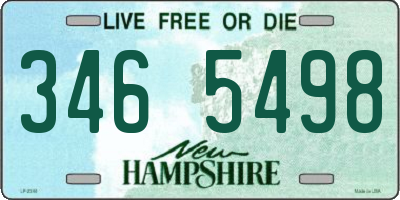 NH license plate 3465498