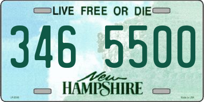 NH license plate 3465500