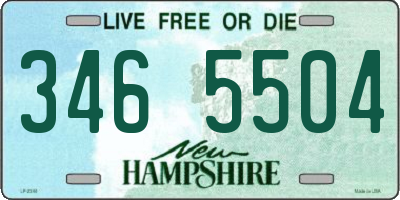 NH license plate 3465504