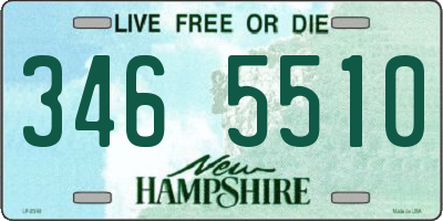 NH license plate 3465510