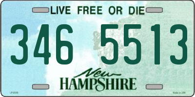 NH license plate 3465513