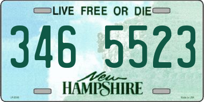 NH license plate 3465523