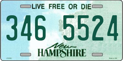 NH license plate 3465524