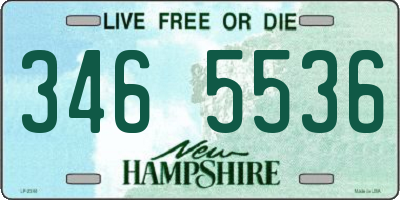 NH license plate 3465536