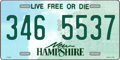 NH license plate 3465537