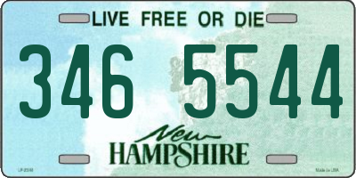 NH license plate 3465544