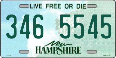 NH license plate 3465545