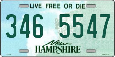 NH license plate 3465547