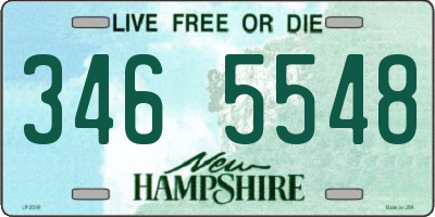 NH license plate 3465548