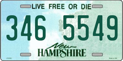 NH license plate 3465549
