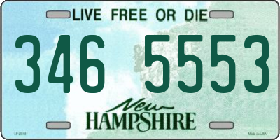 NH license plate 3465553