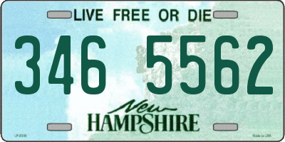 NH license plate 3465562