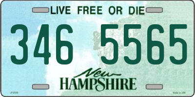 NH license plate 3465565