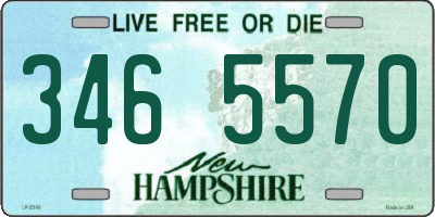 NH license plate 3465570