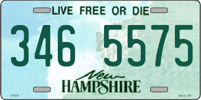NH license plate 3465575
