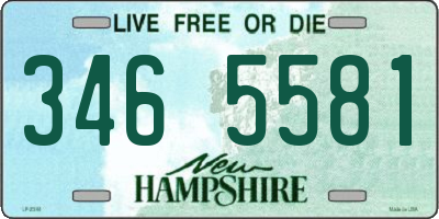 NH license plate 3465581