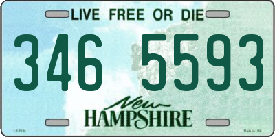 NH license plate 3465593