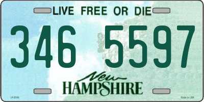 NH license plate 3465597