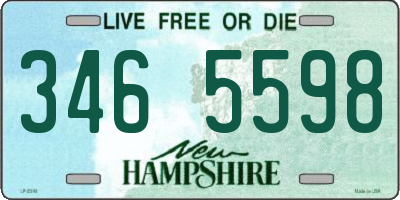NH license plate 3465598