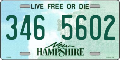 NH license plate 3465602