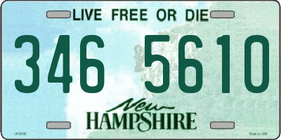 NH license plate 3465610