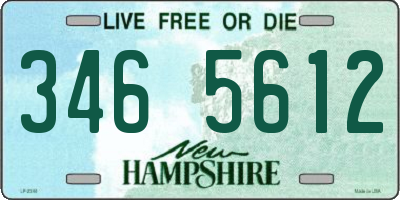 NH license plate 3465612