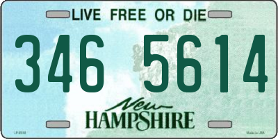 NH license plate 3465614