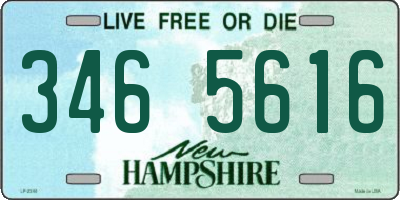 NH license plate 3465616