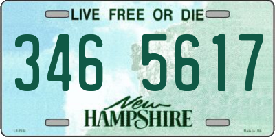 NH license plate 3465617